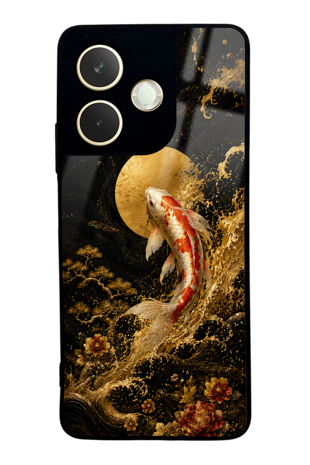 Oppo A5 Pro Golden Koi Elegance Design Glossy Phone Case