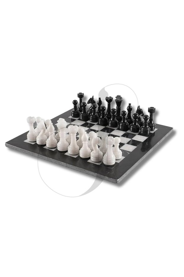 Orion Marble Chess Set Black