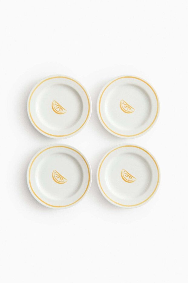 4-pack small porcelain plates