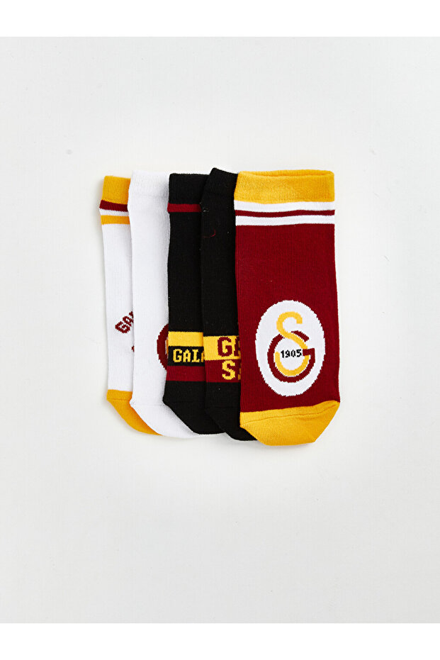 Rmz Gi̇yi̇m Farki̇yla Licensed Embroidered Boys' Booties Socks 5-Pack