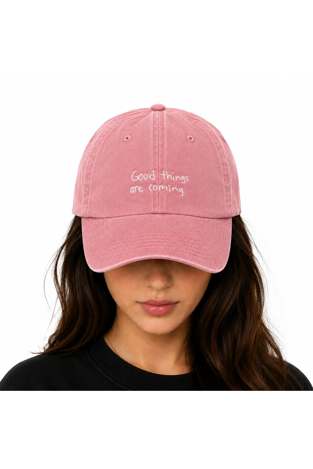 Embroidered Washable Vintage Hat (Good Things Are Coming) Good Things Are Coming Manifest Hat