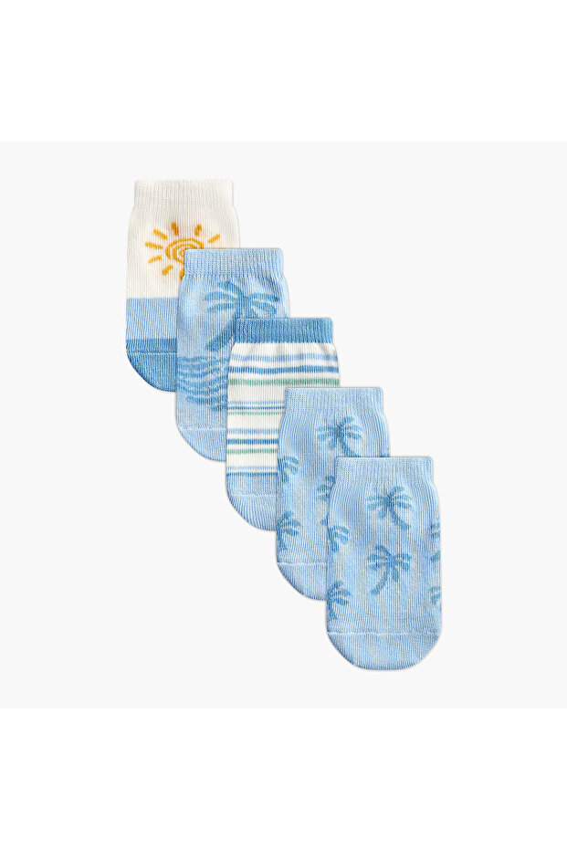 Pack of 5 Baby Boys Socks with Print