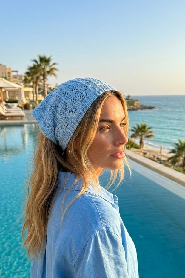 Premium, Lace-Up Summer Knitted Women's Bandana
