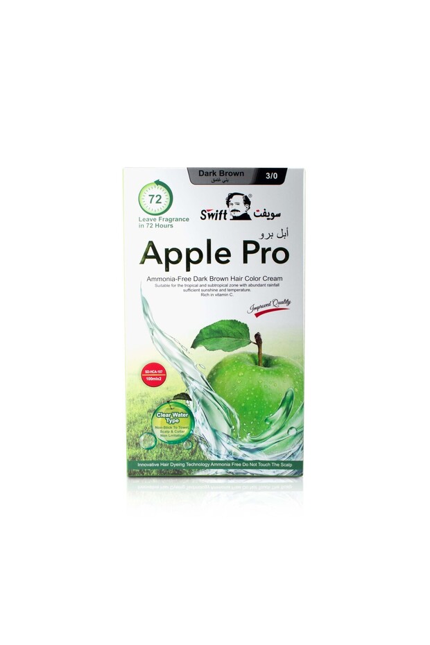 Apple Pro Ammonia free Hair Color Cream Dark Brown 100mlx2