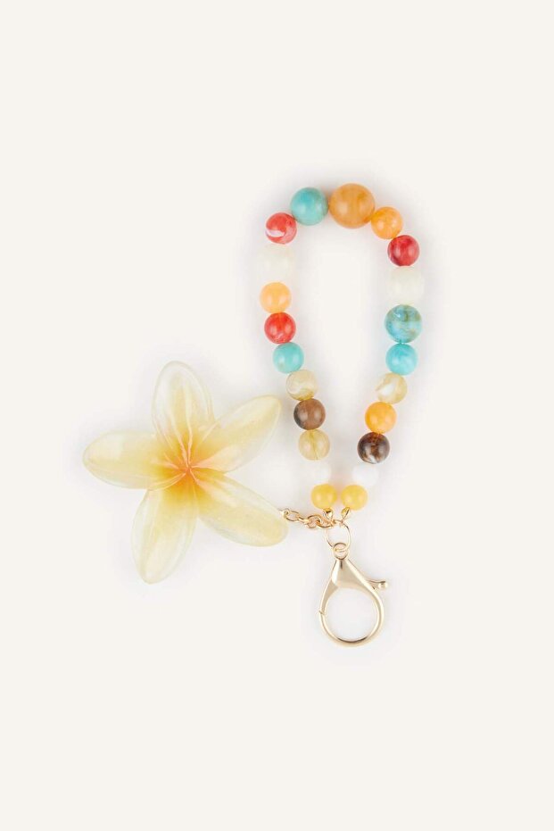 Women's Floral Beaded Keychain H6412Axns