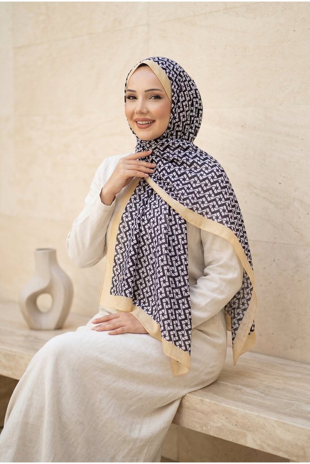 Nora Patterned Shawl Series Yellow