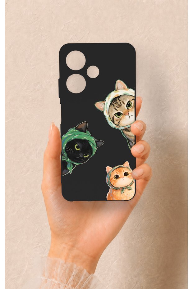 Infinix Hot 30I Compatible Cat Team Patterned Silicone Case