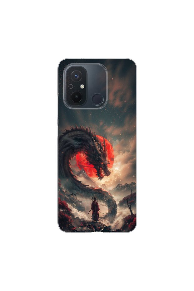 Redmi 12C Compatible Samurai 3 Design Transparent Case
