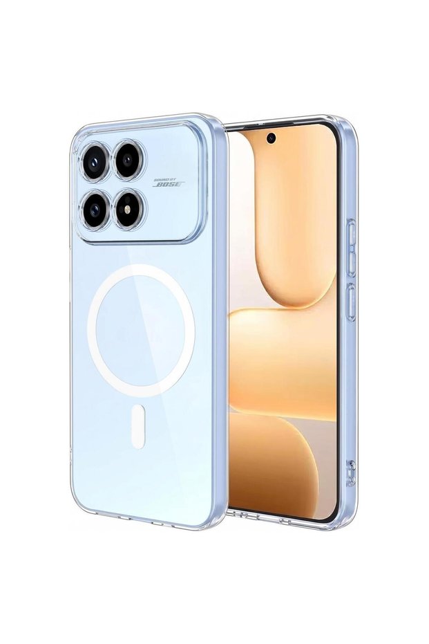 حافظة متوافقة مع هاتف Xiaomi Poco F8 Pro، شفافة ومضادة للاصفرار من MagSafe