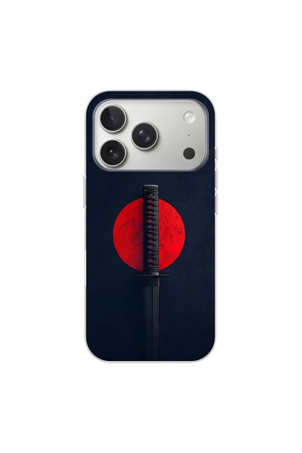 iPhone 17 Pro Max Compatible Samurai 5 Design Transparent Case