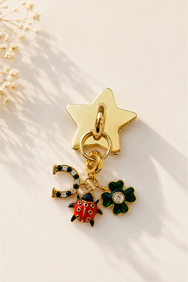 Gold Color Adhesive Multi-Option Phone Charm Multi-Option