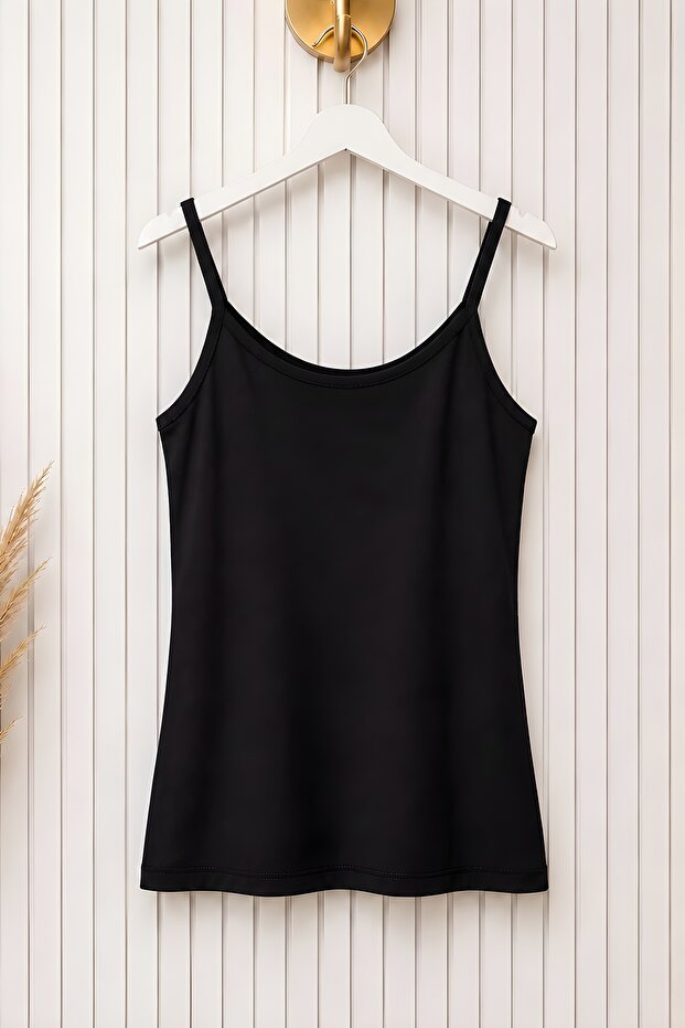 Black Strapless Tank Top