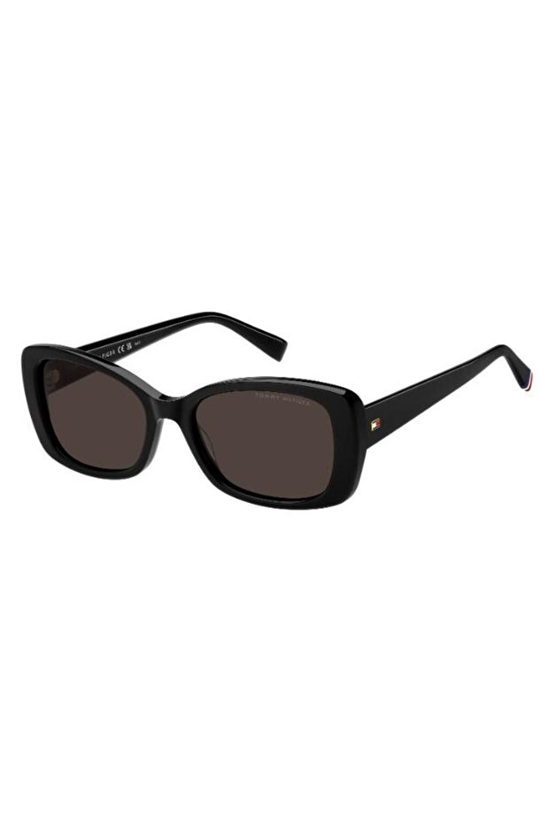 UV Protected Sunglasses Black Frame Grey Mirror Lens 54mm - TH-2225/S-807