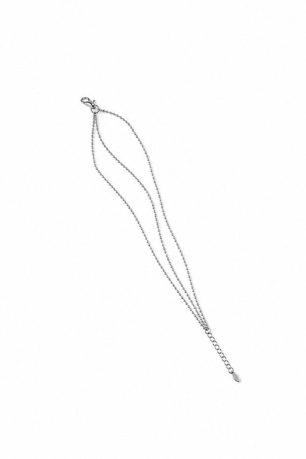 Jewelry Women's Three Row Thin Chain Tarnish Resistant Steel Bracelet Silver Color 1118