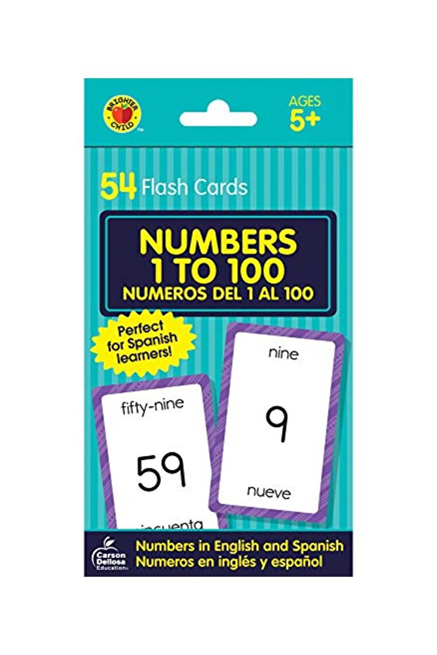 Numbers 1 To 1 Flash Cards Numeros Del 1 Al 1
