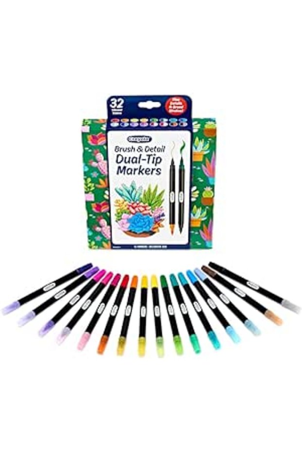 Brush & Detail Dual-Ended Markers | 16 Count, Ages 3+