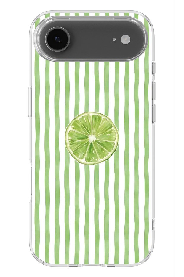 iPhone 17 Air Compatible Lime Slice Patterned Transparent Phone Case