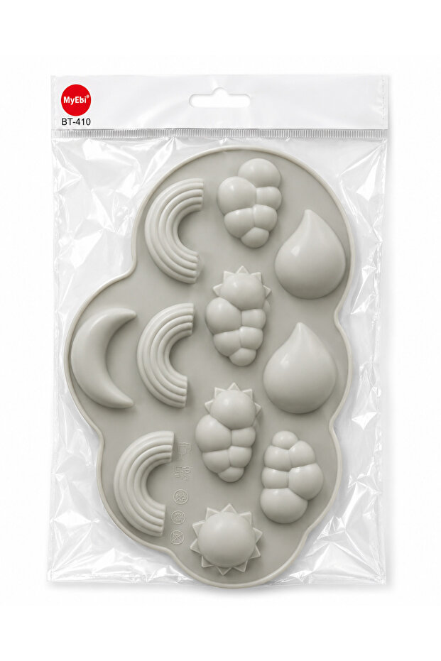 Bt-410 Rainbow Themed Cloud Silicone Mold 22 cm X 14 cm