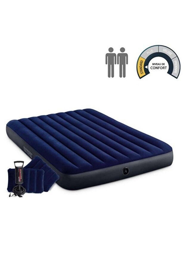 64765 DuraBeam Classic Downy Queen Double Mattress – Inflatable Air Bed, Comfortable Flocked Surface