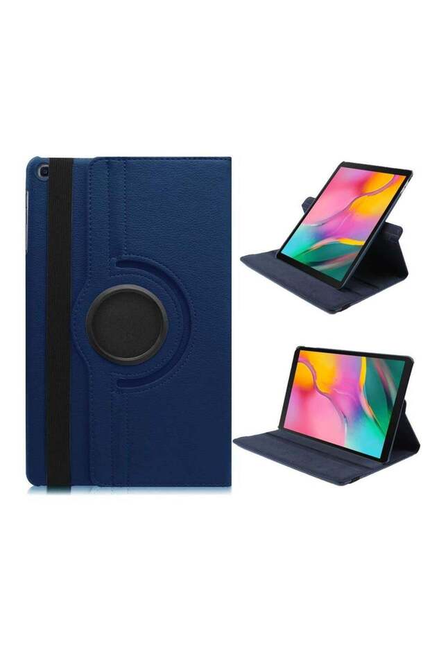 Samsung Galaxy Tab A7 Lite 8.7 2021 Case - 360 Degree Rotating Stand [Auto Sleep/Wake] Folio Leather Smart Cover (Navy Blue)