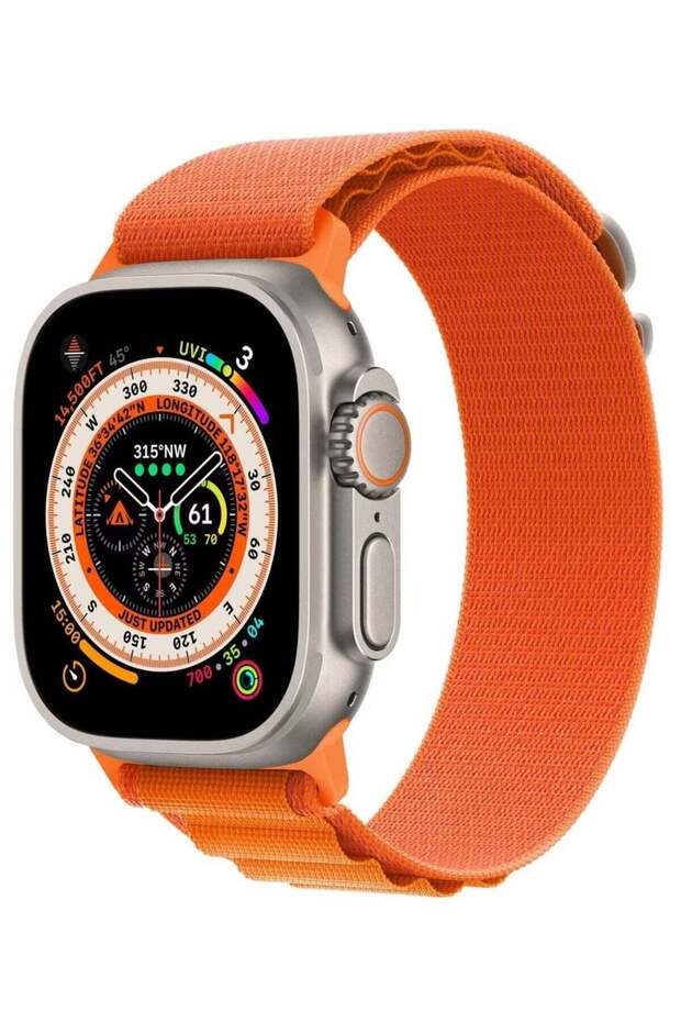 Apple Watch Ultra Straps, Women Men, Woven Loop Titanium G-Hook Sport Band for Apple Watch, Starlight, 44/45/49mm