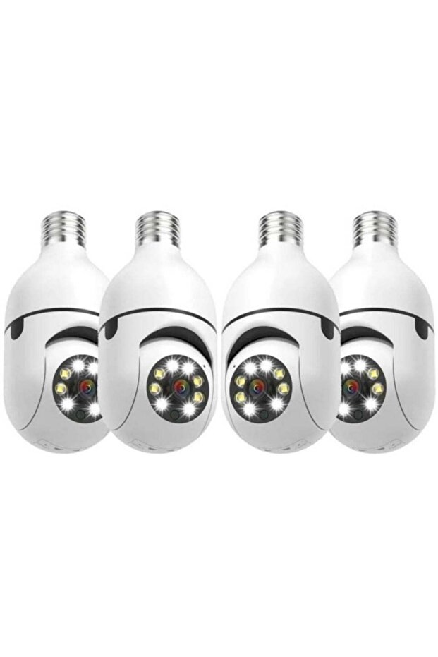 4Pack HD 1080P Wireless Light-Bulb Security Camera, Work with 2.4ghz&5ghz WiFi, Motion Auto Tracking, 2 Way Audio, Spotlight Night Vision, E27 Screw-in CCTV Camera (4pcs)