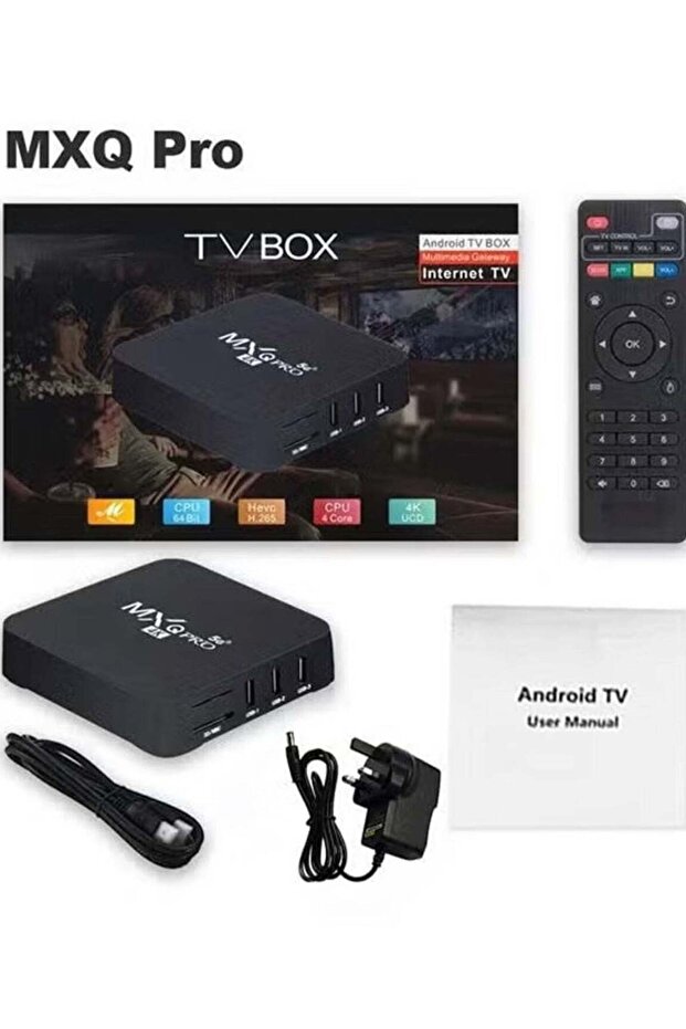 Android TV Box MXQPro 11.1 – High-Performance Streaming Media Player in Black
