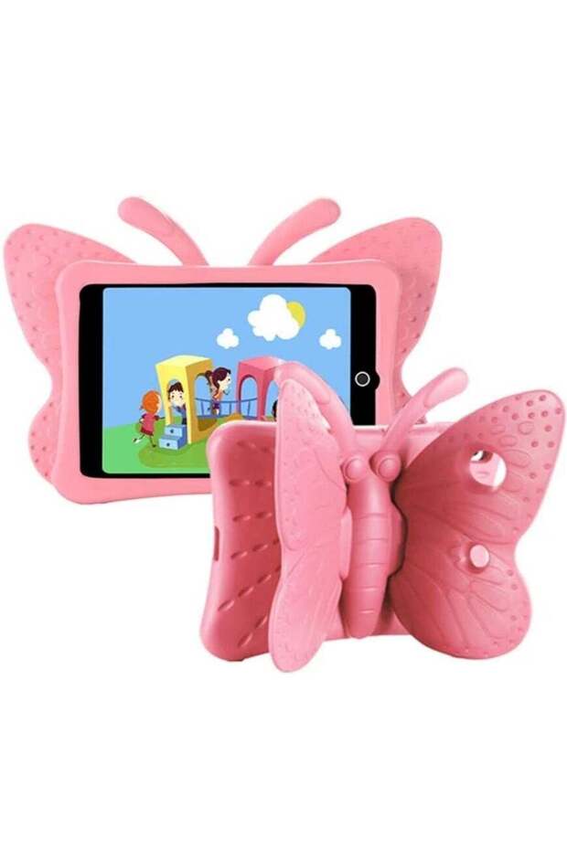 Cute Butterfly Shockproof EVA Foam Stand Cover for iPad 9th 8th 7th Gen 10.2" & Air 3 Pro 10.5" - Pink