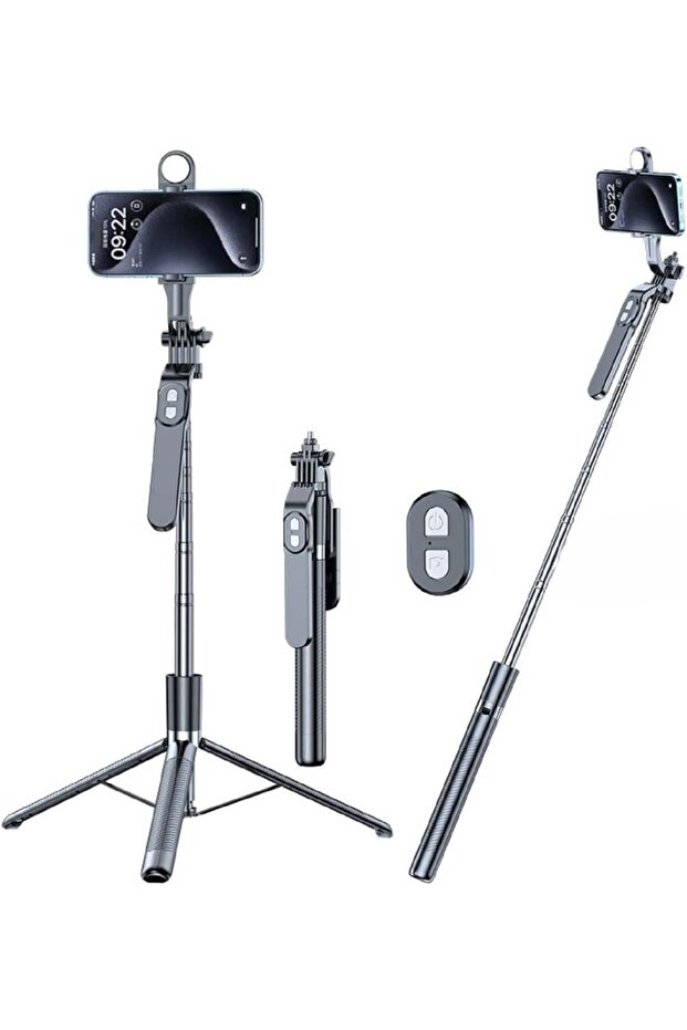 LIVE P9 LED Live Broadcast Stand - Adjustable Phone Holder Tripod with Dimmable LED Ring Light