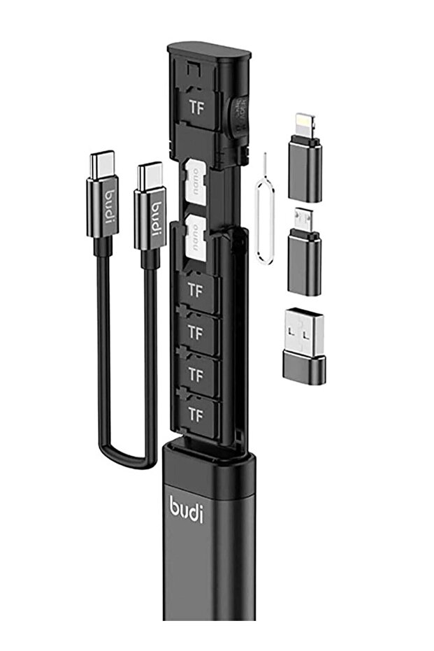 Multifunctional Compact Cable Card USB Micro SD Card Reader, Type-C Plug-and-Play Compatible with Apple Samsung and Windows
