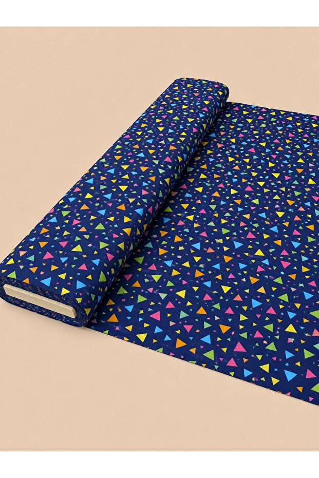 100% Cotton Patterned Poplin Fabric - Floral - (50×170cm)