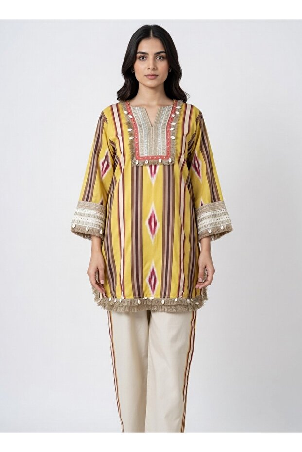Zahra Embroidered Tunic and Trouser Set