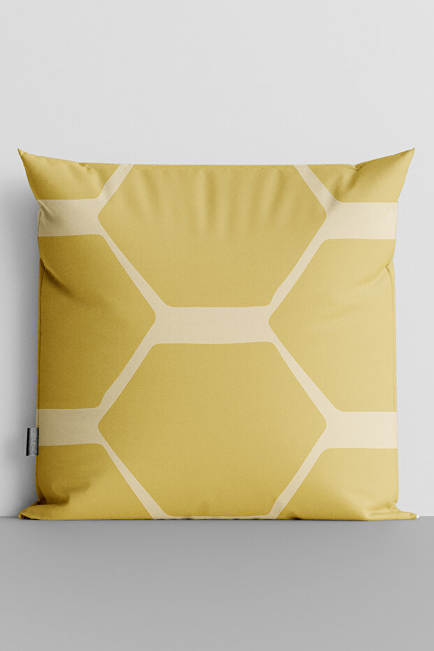 Beige Shapes Double Sided Digital Printed Pillow Cushion Cover-664