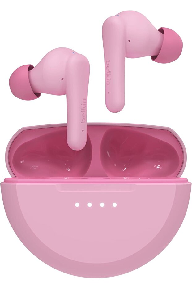 SoundForm Nano 2 Bluetooth Earbuds for Kids with Microphone, 28H Battery, 85dB Volume, IPX5 - Pink
