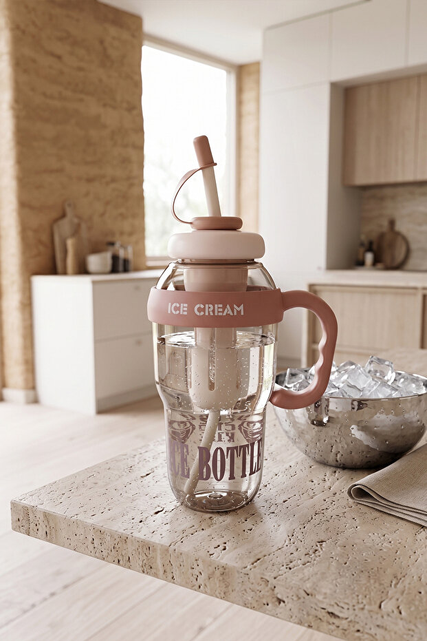 Ice Bottle Detox Water Bottle with Straw 1300 ml
