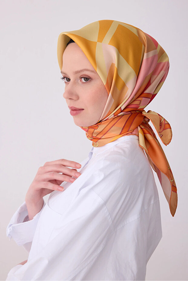 Twill Silk Patterned Scarf 4300D