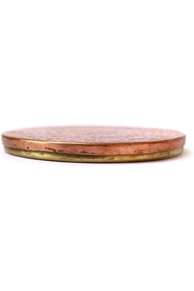 Handmade Pure Copper & Brass Elegant Reversible Coaster Set, | Ideal for Table Kitchen Rustic Bar coration,