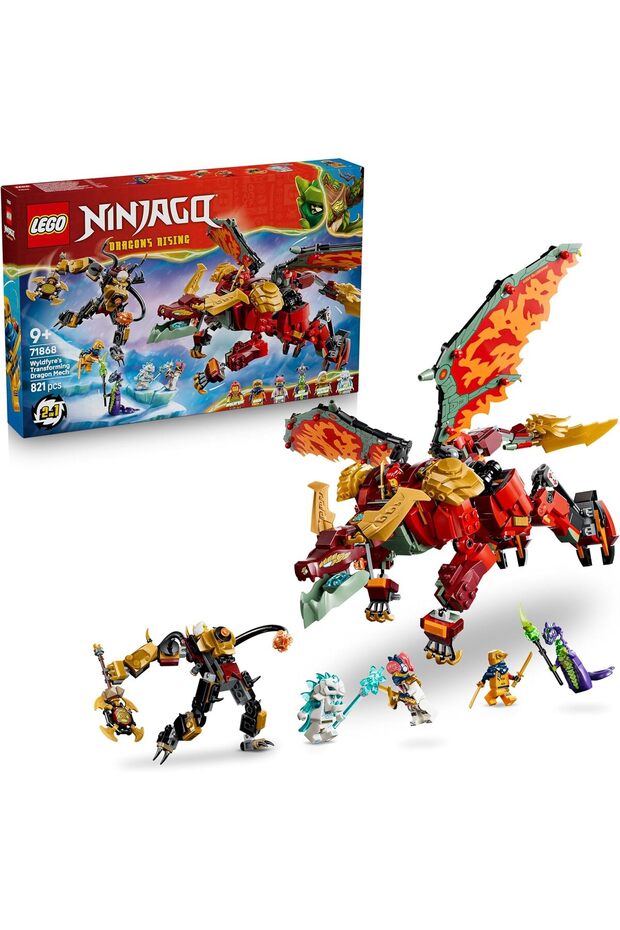 NINJAGO Wyldfyre's Transforming Dragon Mech, 821 Pieces