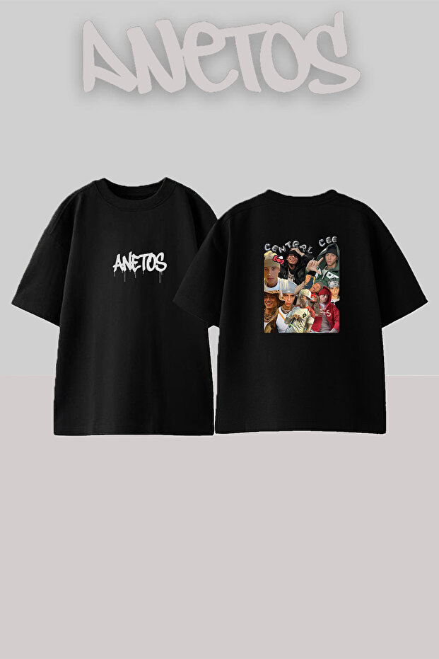 Central Cee_67 Design Printed Oversize Black T-Shirt