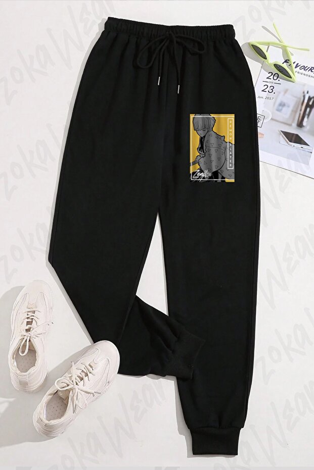 Unisex Demon Slayer Zenitsu Printed Sweatpants