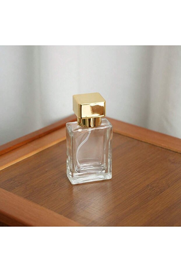 Glass 30ml Transparent Gold 1pc glass refillable perfume bottle, 30ml/50ml fine mist perfume atomize
