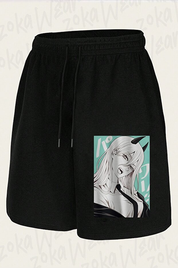 Unisex Chainsaw Man Power Design Printed Shorts