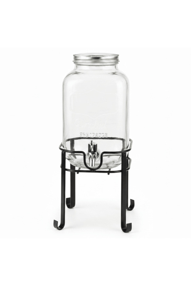 4 L Glass Beverage Dispenser with Metal Stand
