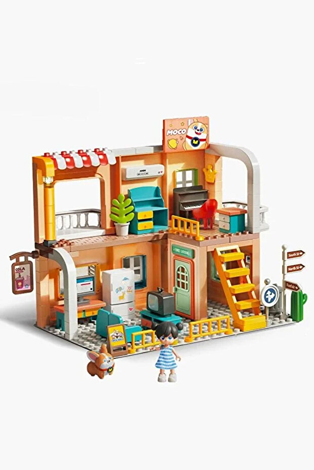 Building Blocks 152 Piece Genius Architect Playhouse Set | 3 Years+ | Double-Storey Architectural Design | Motor Skills Development