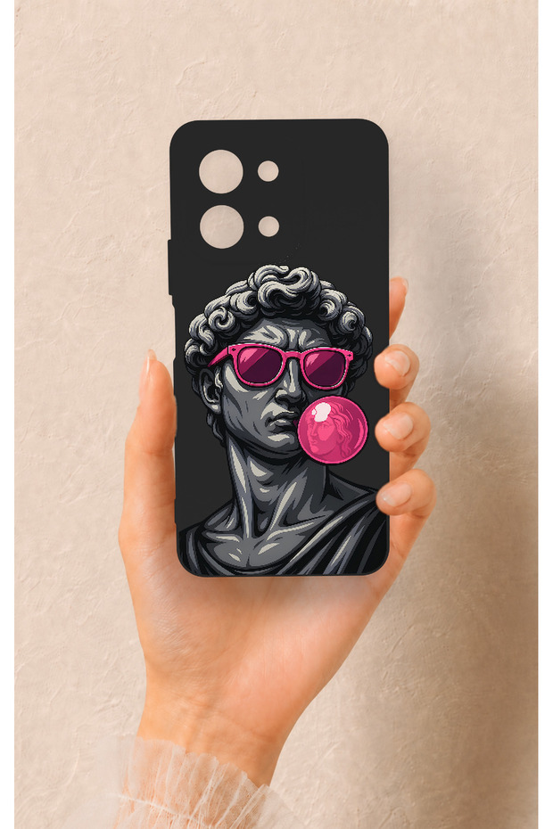 Vivo Y28 Compatible Pop David Patterned Silicone Case