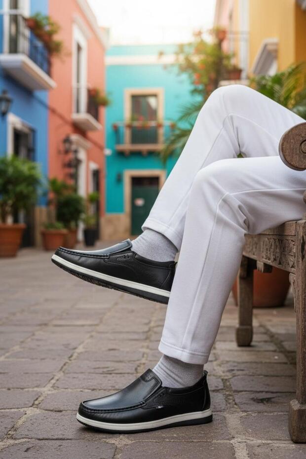 Genuine Leather Orthopedic Comfortable Lightweight Soft Men's Shoes