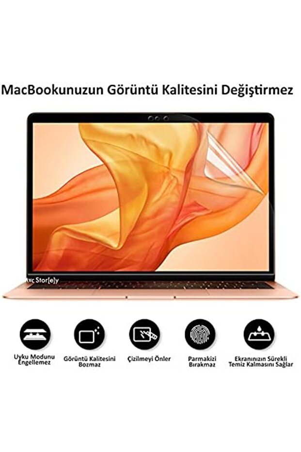 Edl Shop MacBook Air 13.6 Inch M2 M3 M4 Compatible Glossy Anti Scratch Screen Protector Retina Clear Image