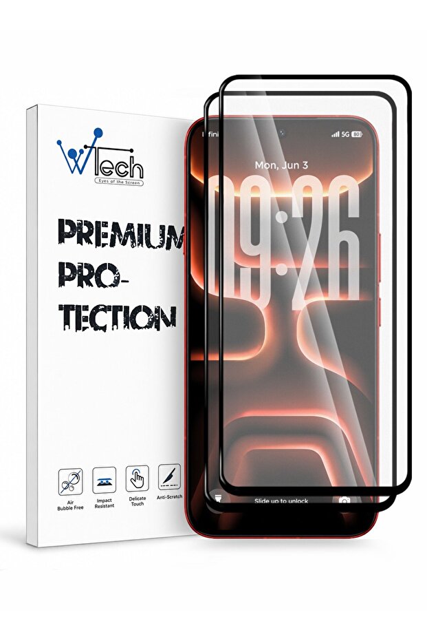 Infinix Note 60 Ultra 5G 2026 Premium E2E Series 10D Cristal HD Tempered Glass 2 Pack Clear/Black