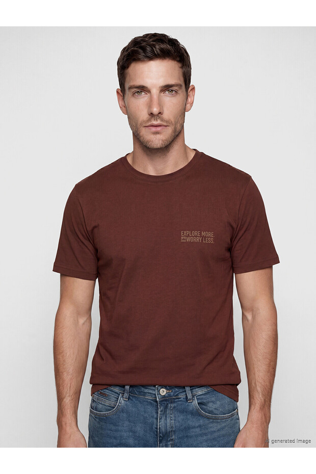 Vizyon New Season Crew Neck Printed Men's T-Shirt