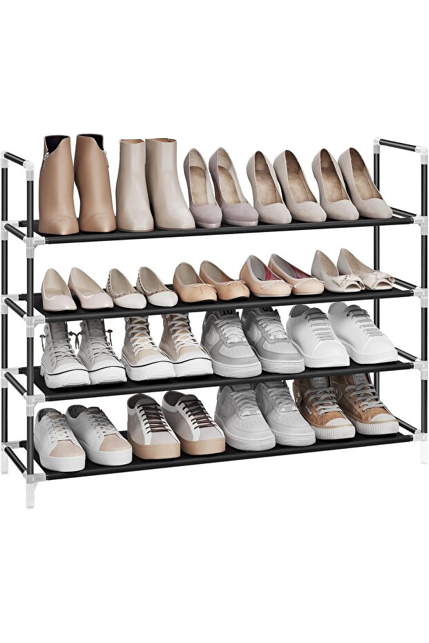 Gme Shop 4-Tier Shoe Rack, Shoe Storage Solution for Entryway Cabinet, Slim and Space-Saving